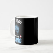 Nur ein Junge, der das Angeln liebt Kaffeetasse (Vorderseite Links)