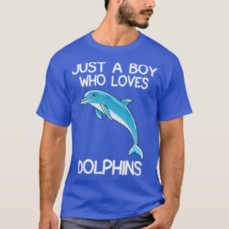 Nur ein Junge, der Delfine liebt T-Shirt