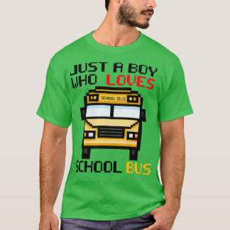 nur ein Junge, der den Schulbus 11 Lieben hat T-Shirt