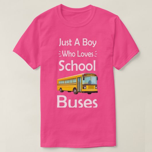 Nur ein Junge, der den Schulbus Liebe, liebt Funny T-Shirt (Design vorne)
