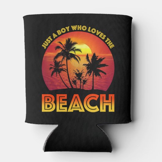 Nur ein Junge, der den Strand Liebe Dosenkühler (Rückseite)