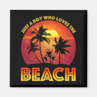 Nur ein Junge, der den Strand Liebe