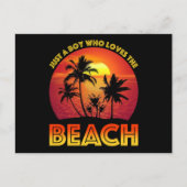 Nur ein Junge, der den Strand Liebe Postkarte (Vorderseite)