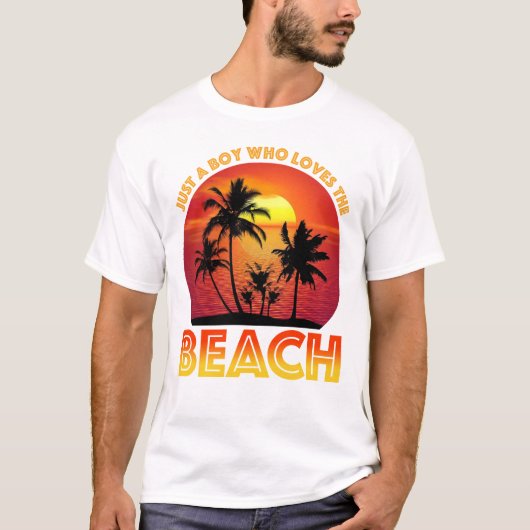 Nur ein Junge, der den Strand Liebe T-Shirt (Vorderseite)