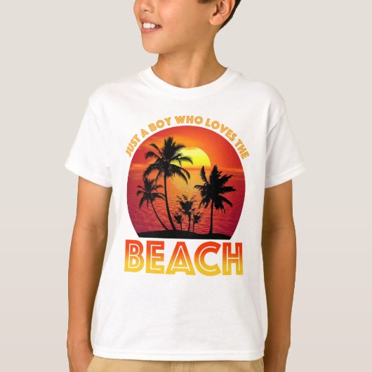 Nur ein Junge, der den Strand Liebe T-Shirt (Vorderseite)