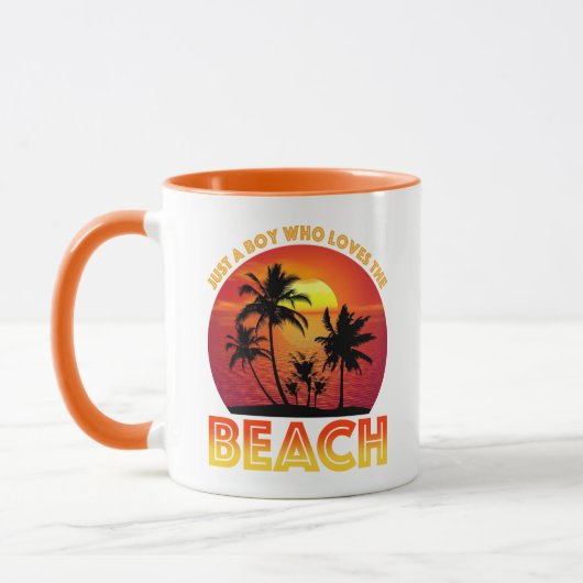 Nur ein Junge, der den Strand Liebe Tasse (Links)