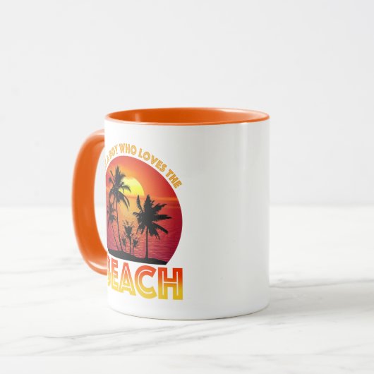 Nur ein Junge, der den Strand Liebe Tasse (Vorderseite Links)