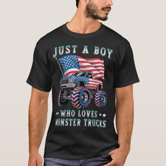 Nur ein Junge, der die amerikanische Flagge für LK T-Shirt (Vorderseite)