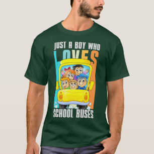 Nur ein Junge, der die Schule Lieben fährt, fährt  T-Shirt