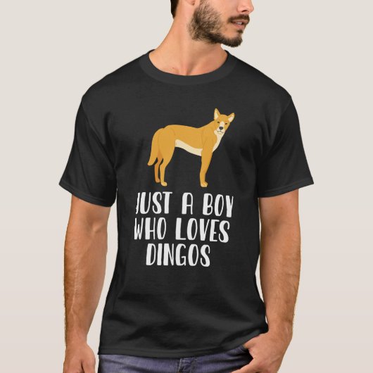 Nur ein Junge, der Dingos Wildlife Wild Dog Lieben T-Shirt (Vorderseite)