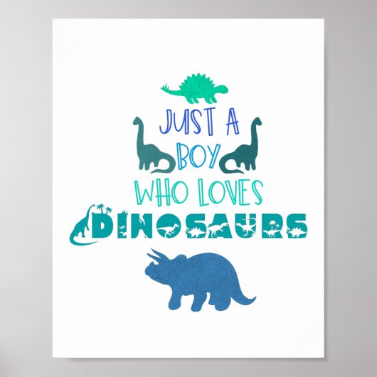 Nur ein Junge, der Dinosaurier Liebe Poster (Vorne)