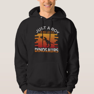 Nur ein Junge, der Dinosaurier liebt   Dinosaurier Hoodie