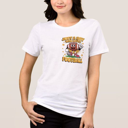 Nur ein Junge, der ein Fußballhemd Liebe Tri-Blend Shirt (Vorderseite)