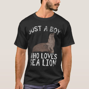 Nur ein Junge, der einen Seelöwen Liebe T-Shirt