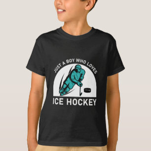 Nur ein Junge, der Eishockey Liebe T-Shirt