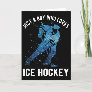 Nur ein Junge, der Eishockey liebt Karte