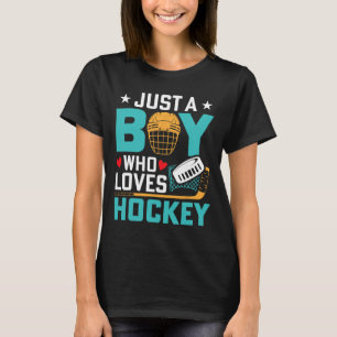 Nur ein Junge, der Eishockeyspieler Fan Kids Yo li T-Shirt