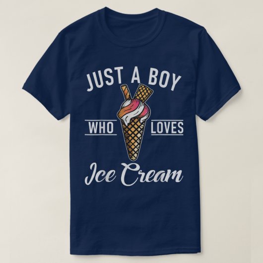 Nur ein Junge, der Eiskrem-T - Shirt Liebe (Design vorne)