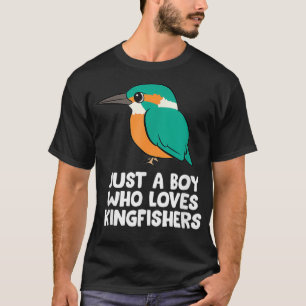 Nur ein Junge, der Eisvögel liebt Süßer Eisvogel B T-Shirt