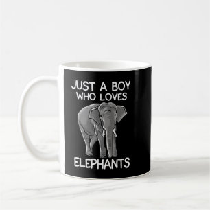 Nur ein Junge, der Elefanten Liebe Funny Elephant Kaffeetasse