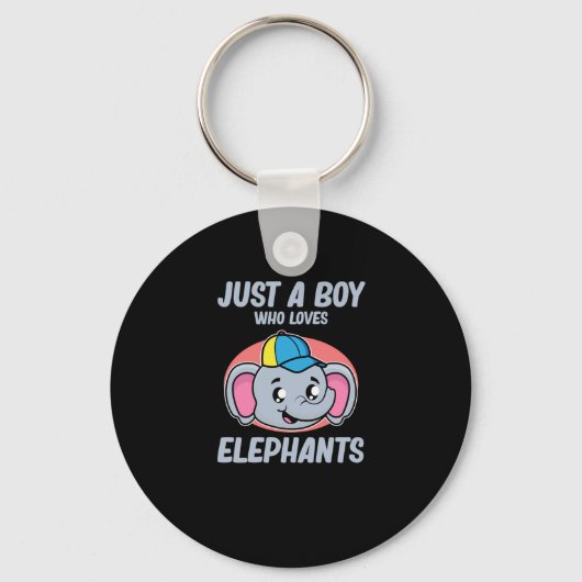Nur ein Junge, der Elefanten Liebe, Niedlicher Ele Schlüsselanhänger (Vorderseite)
