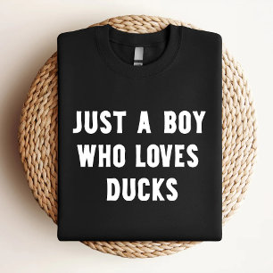 Nur ein Junge, der Enten liebt, lustiger Entenlieb T-Shirt