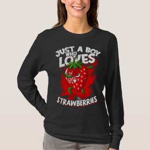 Nur ein Junge, der Erdbeeren Obst Berries St. Lieb T-Shirt