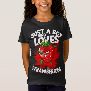 Nur ein Junge, der Erdbeeren Obst Berries St. Lieb T-Shirt