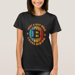 Nur ein Junge, der es liebt, Vintage für Bitcoin M T-Shirt