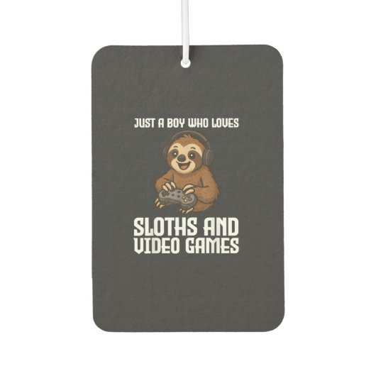 Nur ein Junge, der Faultiere und Videospiele liebt Autolufterfrischer (Vorderseite)