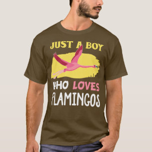 Nur ein Junge, der Flamingos Liebe T-Shirt