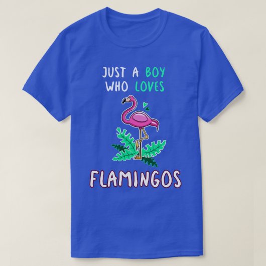 Nur ein Junge, der Flamingos Liebe T-Shirt (Design vorne)