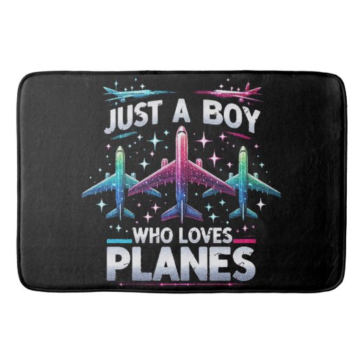 Nur ein Junge, der Flugzeug Liebe Badematte (Vorderseite)