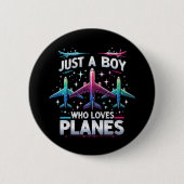 Nur ein Junge, der Flugzeug Liebe Button (Vorderseite)