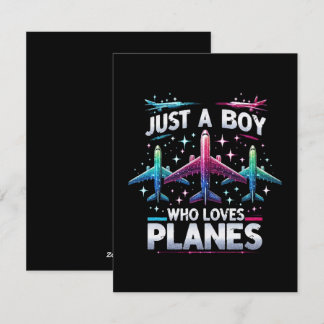Nur ein Junge, der Flugzeug Liebe Feiertagskarte