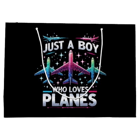 Nur ein Junge, der Flugzeug Liebe Große Geschenktüte (Rückseite)