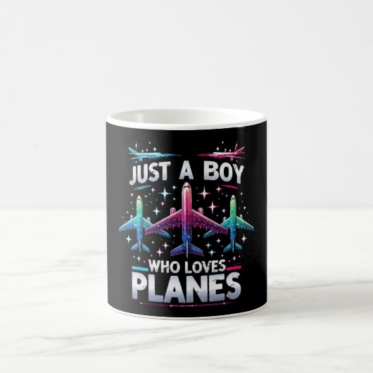 Nur ein Junge, der Flugzeug Liebe Kaffeetasse (Mittel)