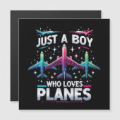 Nur ein Junge, der Flugzeug Liebe Magnetkarte (Vorne/Hinten)