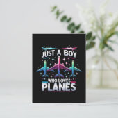 Nur ein Junge, der Flugzeug Liebe RSVP Karte (Stehend Vorderseite)