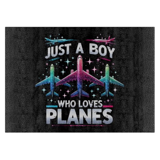 Nur ein Junge, der Flugzeug Liebe Schneidebrett (Vorderseite)