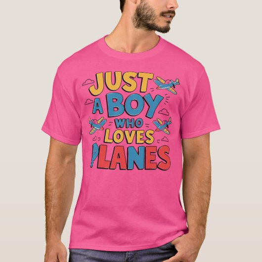 Nur ein Junge, der Flugzeug Liebe T-Shirt (Vorderseite)
