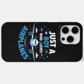 Nur ein Junge, der Flugzeuge liebt Case-Mate iPhone Hülle (Rückseite (Horizontal))