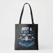 Nur ein Junge, der Flugzeuge liebt Tasche (Vorderseite)