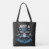 Nur ein Junge, der Flugzeuge liebt Tasche (Rückseite)