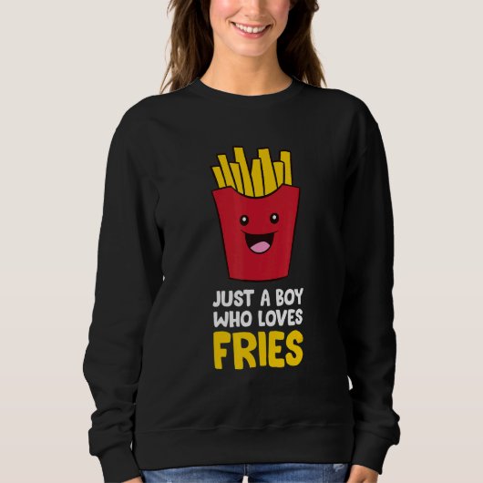 Nur ein Junge, der französische Fries Liebe Sweatshirt (Vorderseite)
