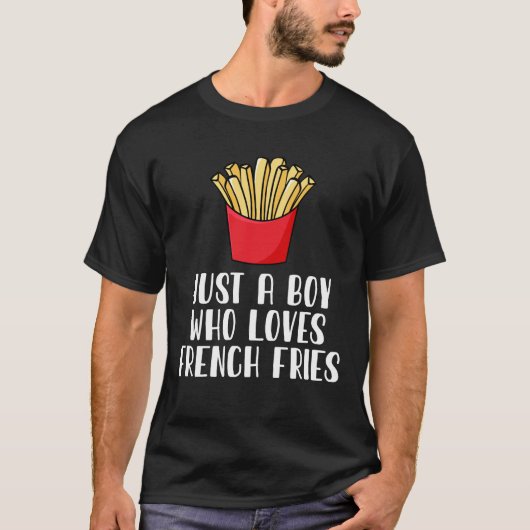 Nur ein Junge, der französische Fries Liebe T-Shirt (Vorderseite)