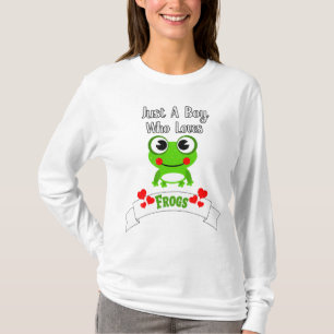Nur ein Junge, der Frösche Liebe Der Niedliche F T-Shirt