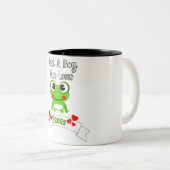 Nur ein Junge, der Frösche Liebe | Der Niedliche F Zweifarbige Tasse (VorderseiteRechts)