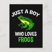 Nur ein Junge, der Frösche Liebe Postkarte (Vorderseite)