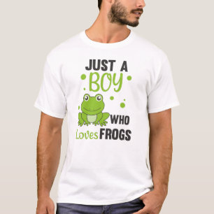 Nur ein Junge, der Frösche liebt Süßer Frosch T-Shirt